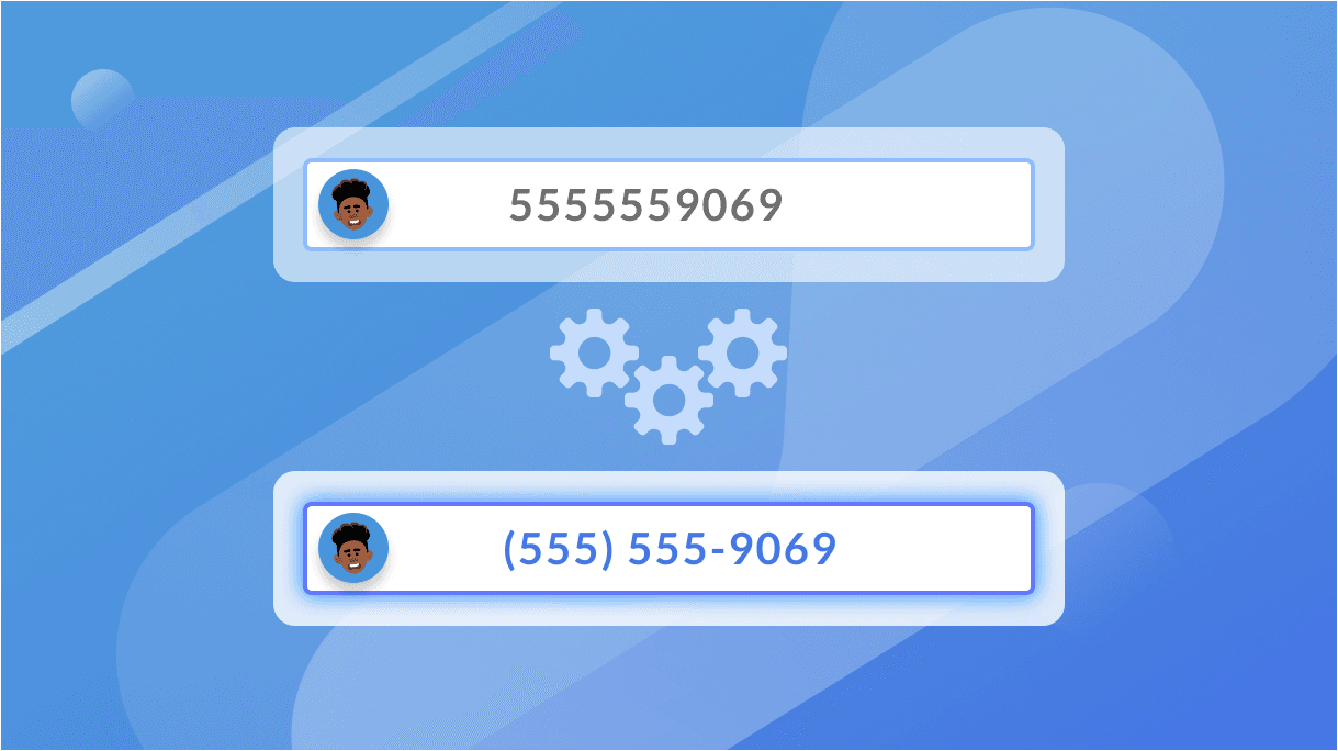 Tidying up phone number formatting