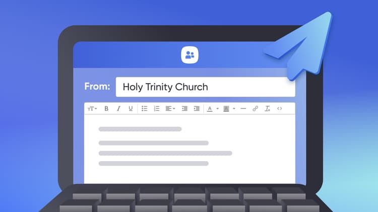 Customize emails using your church name