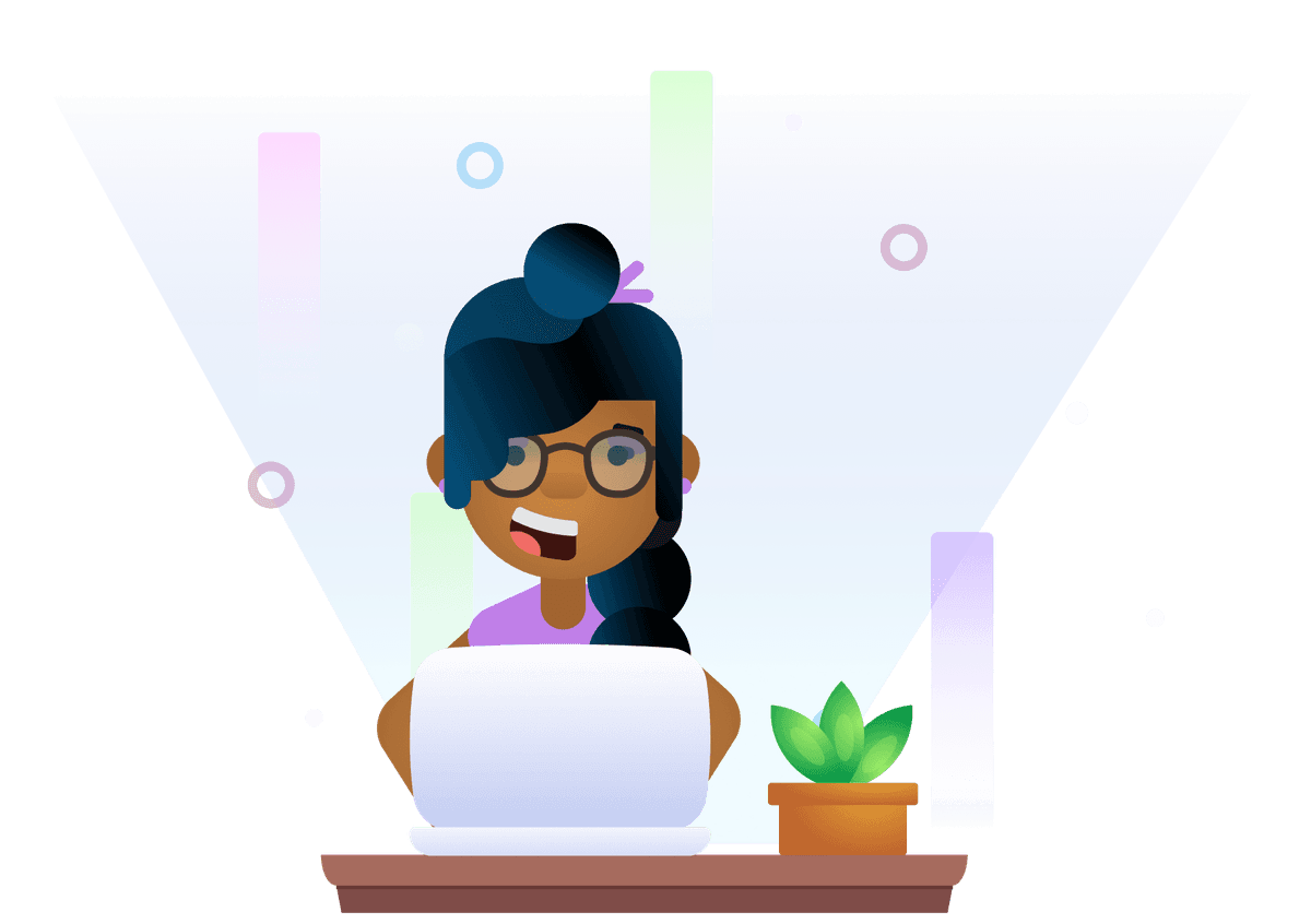 Girl using planning center software