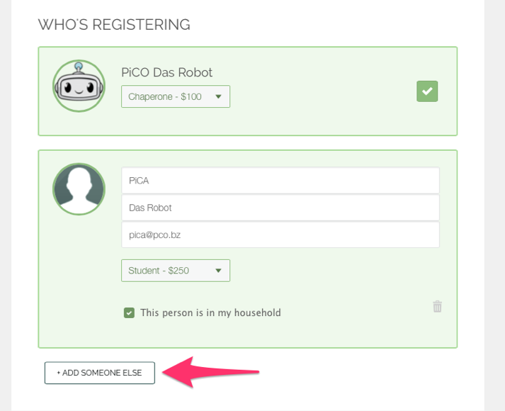 Register Several People, and Delete Some Others